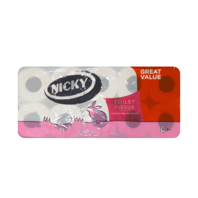 Toaletný papier Nicky 3 vrstvový 10ks
