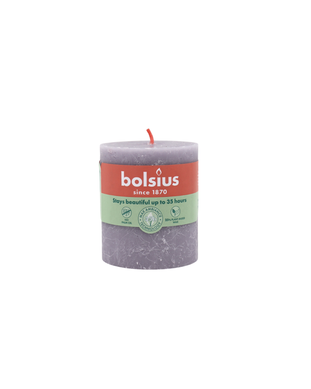 Bolsius rustikálna sviečka Frosted Lavender 35h