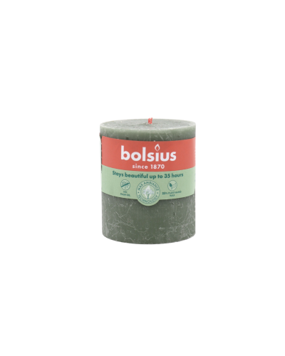 Bolsius rustikálna sviečka Fresh Olive 35h