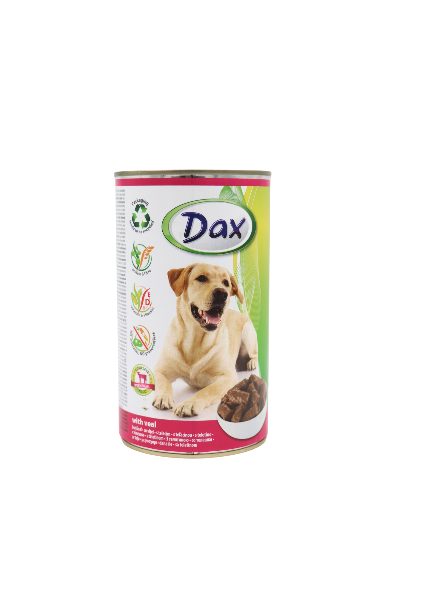 Dax konzerva pre psov teľacie mäso 1240g