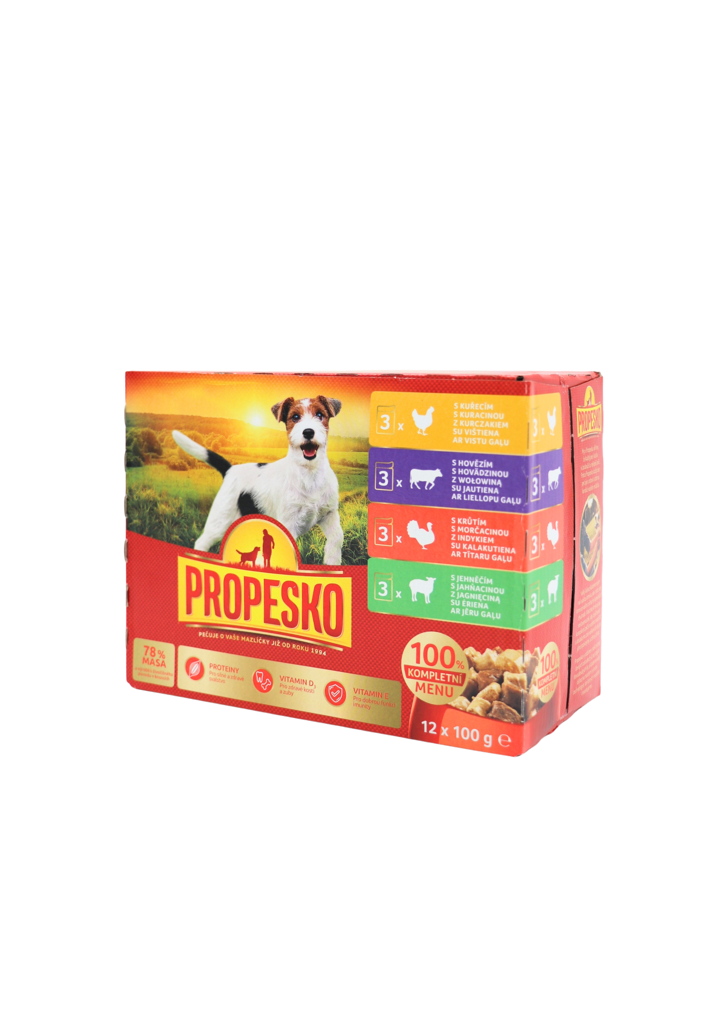 Propesko kapsička pre psov kur-hov-morč-jah 12x100g