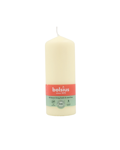 Bolsius valcová sviečka Pillar Soft Pearl 33h