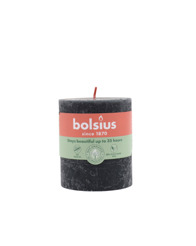 Bolsius rustikálna sviečka Stony Grey 35h