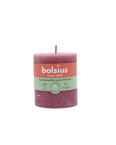 Bolsius rustikálna sviečka Ash Rose 35h