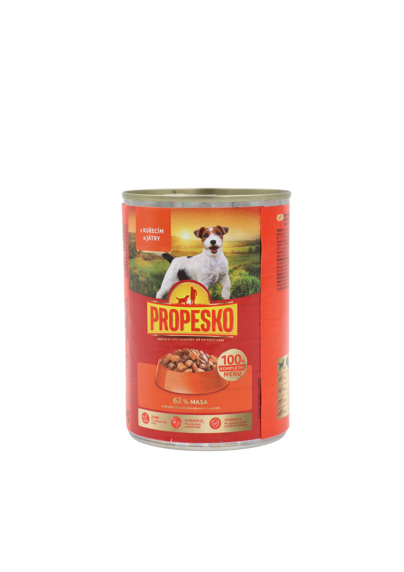 Propesko konzerva pre psov kura-pečeň 415g