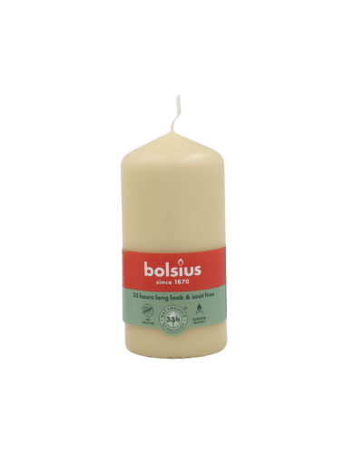Bolsius valcová sviečka Pillar Beige 33h
