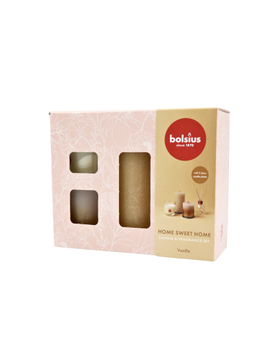 Bolsius darčekový balíček 4ks Home Sweet Home Vanilla