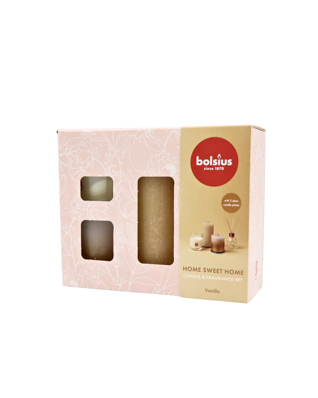 Bolsius darčekový balíček 4ks Home Sweet Home Vanilla