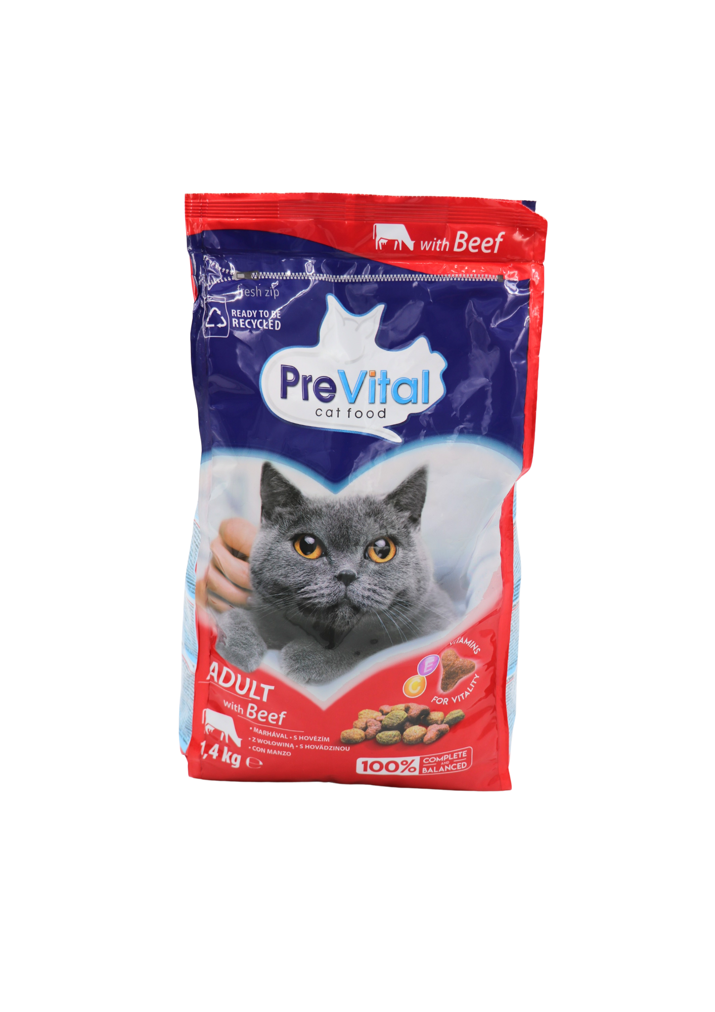PreVital granule pre mačky hovädzie 1,4kg
