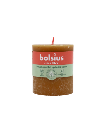 Bolsius rustikálna sviečka Spicy Brown 35h