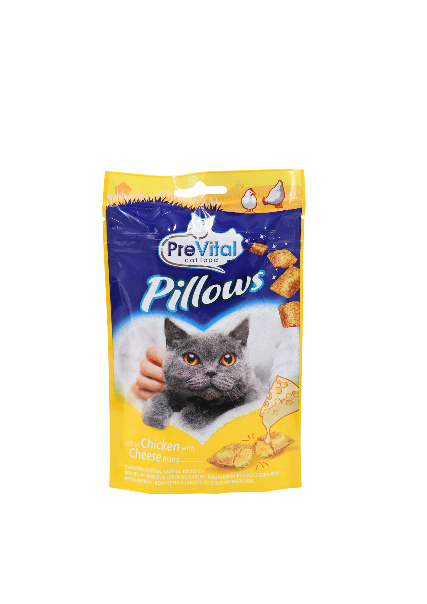 PreVital snack pre mačky – Kuracie so syrovou náplňou 60 g