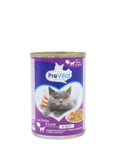PreVital konzerva pre mačky morka-jahňa 415g