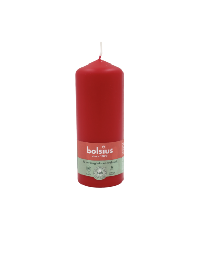 Bolsius valcová sviečka Pillar Delicate Red 45h