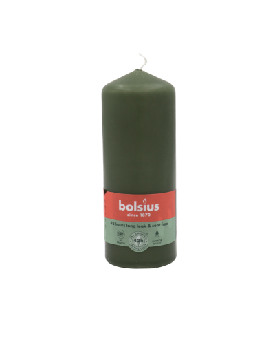 Bolsius valcová sviečka Pillar Fresh Olive 45h