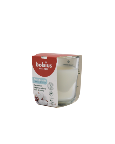 Bolsius vonná sviečka v skle Fresh Cotton 25h