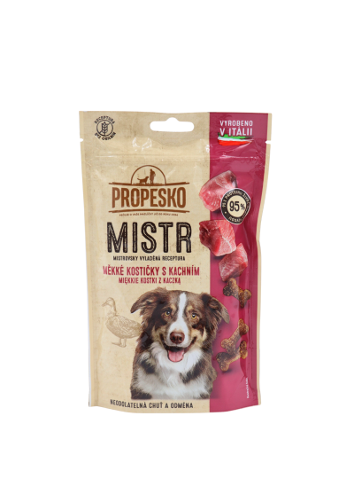Propesko snack pre psov Mistr kačacie kostičky 90g