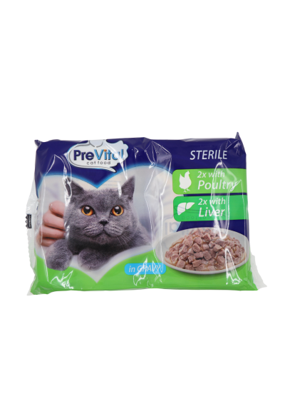 PreVital kapsička pre mačky hydina pečeň 4x100g