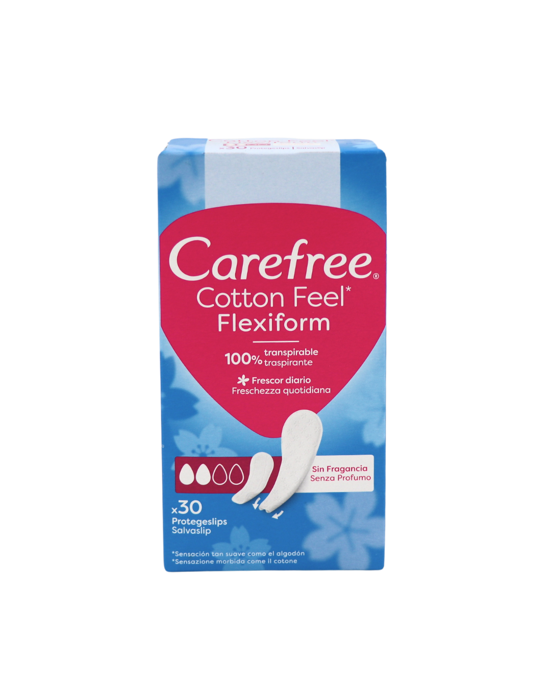 CareFree pantyliners 30ks Cotton Flexiform