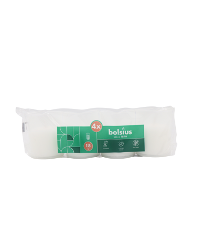 Bolsius Parafínová náplň 0,25g - balenie 4ks (Doba horenia 18h) biela