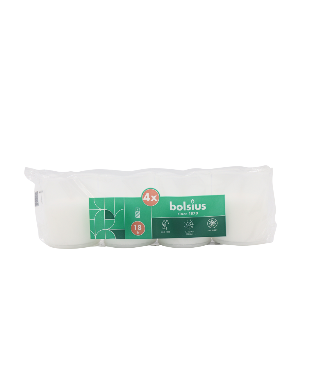 Bolsius Parafínová náplň 0,25g - balenie 4ks (Doba horenia 18h) biela