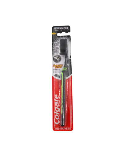 Colgate zubná kefka Double Action Charcoal - Medium