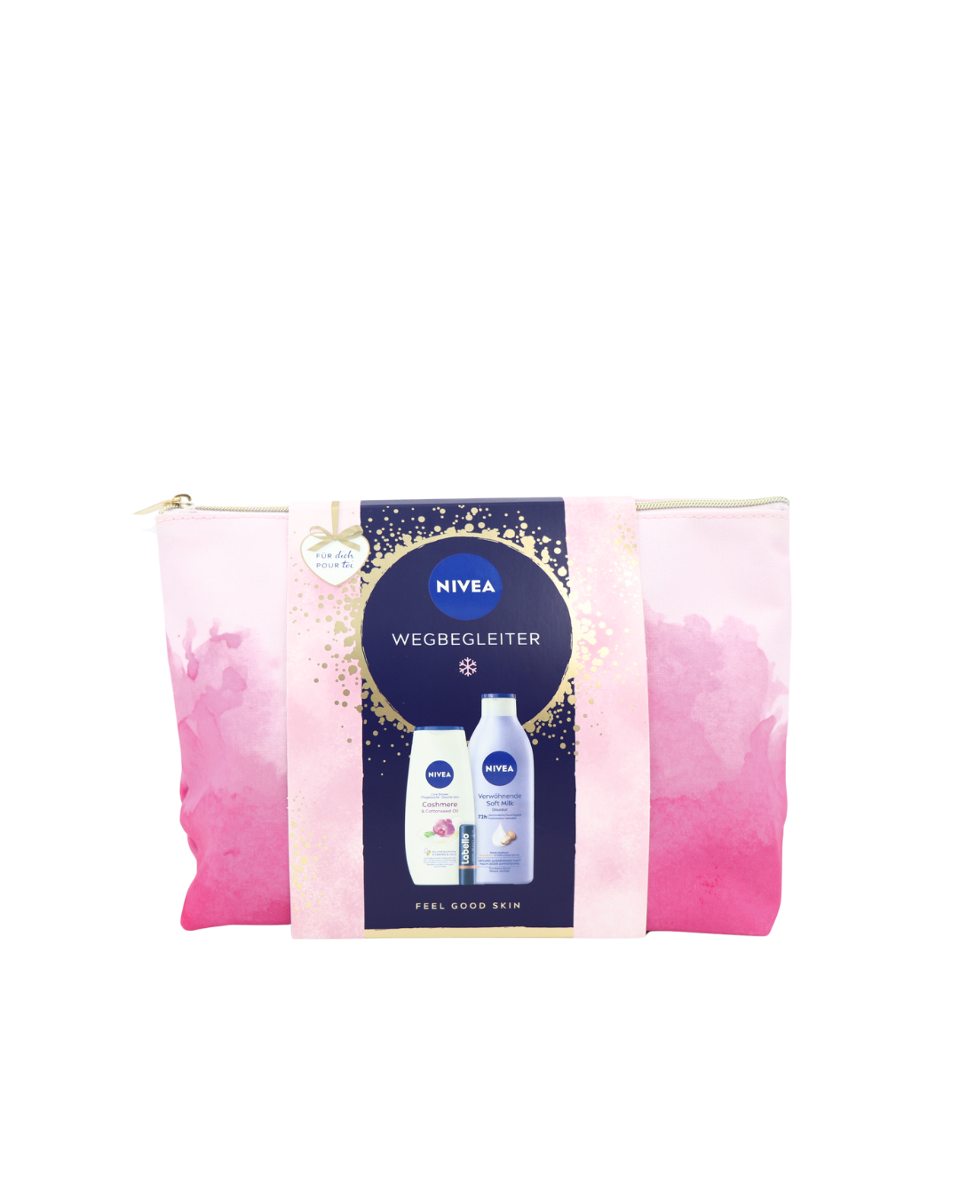 Nivea darčekový balíček Wegbegleiter telové mlieko 400ml + sprchový gél 250ml + labello 4,8g