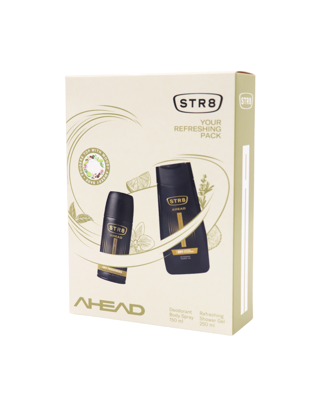 STR8 darčekový balíček Ahead sprchový gél 250ml + deo 150ml