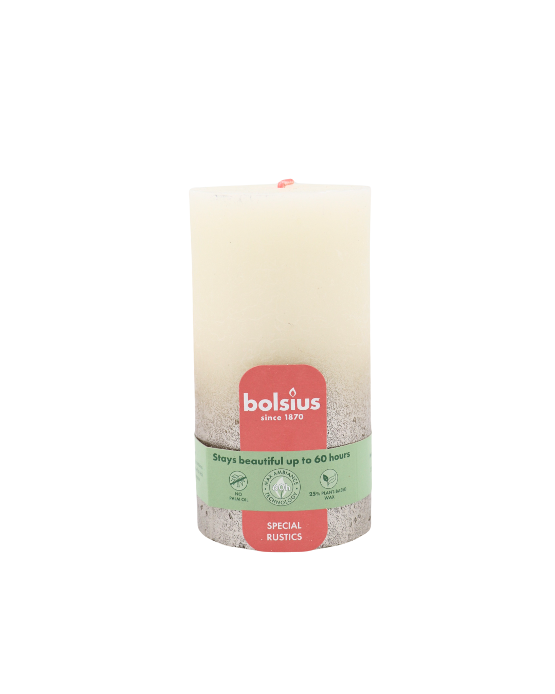 Bolsius rustikálna sviečka sunset 130/68mm Soft pearl