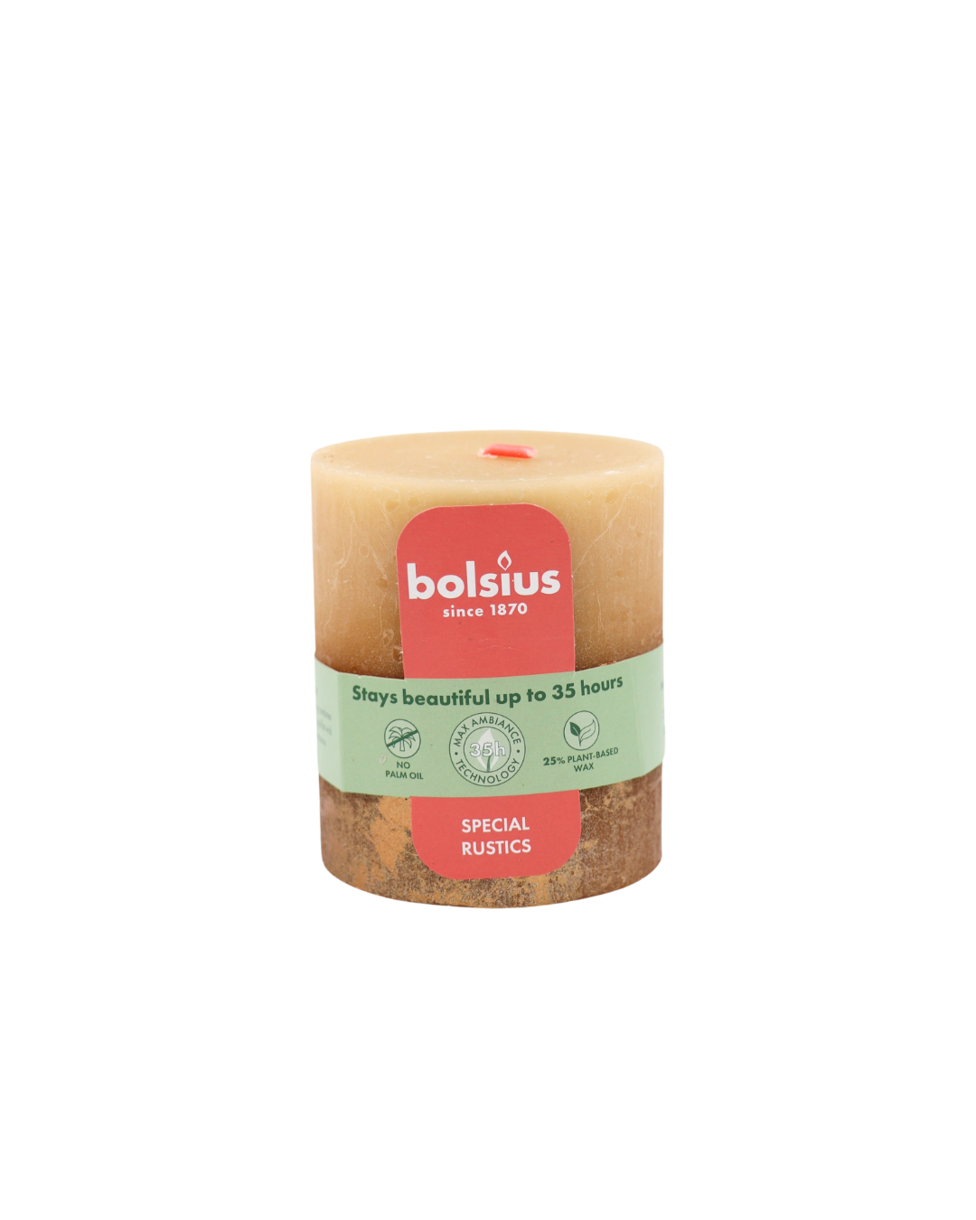 Bolsius rustikálna sviečka sunset 80/68mm Oat beige/copper