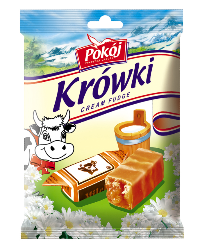 KROWKY mliečne karamelky 140g Pokój 24ks/kartón