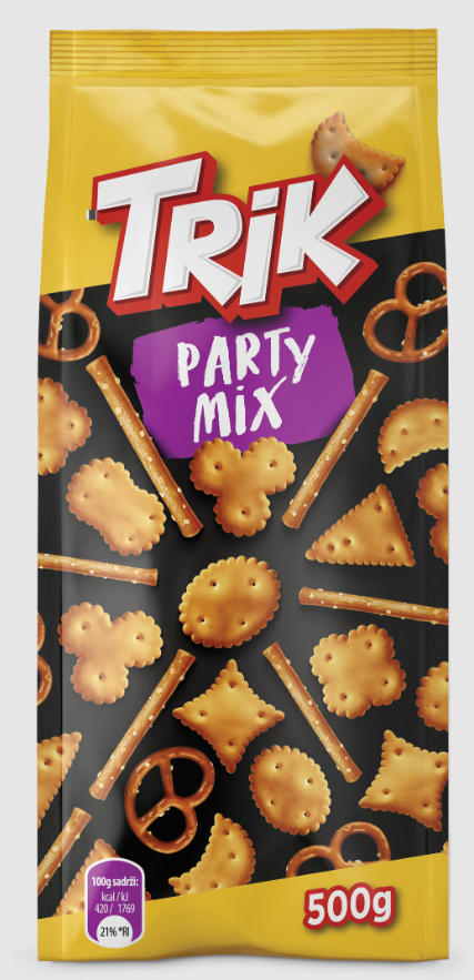 KREKRY solené PARTY MIX 500g 8ks/kartón