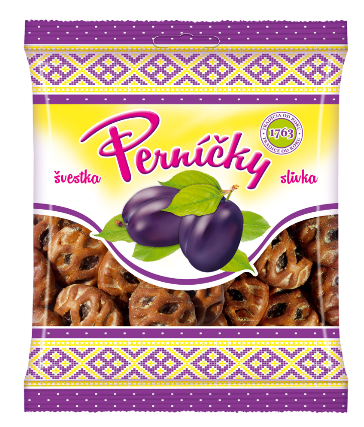 PERNÍČKY so SLIVKOVOU náplňou v glazúre 150g 14ks/kartón