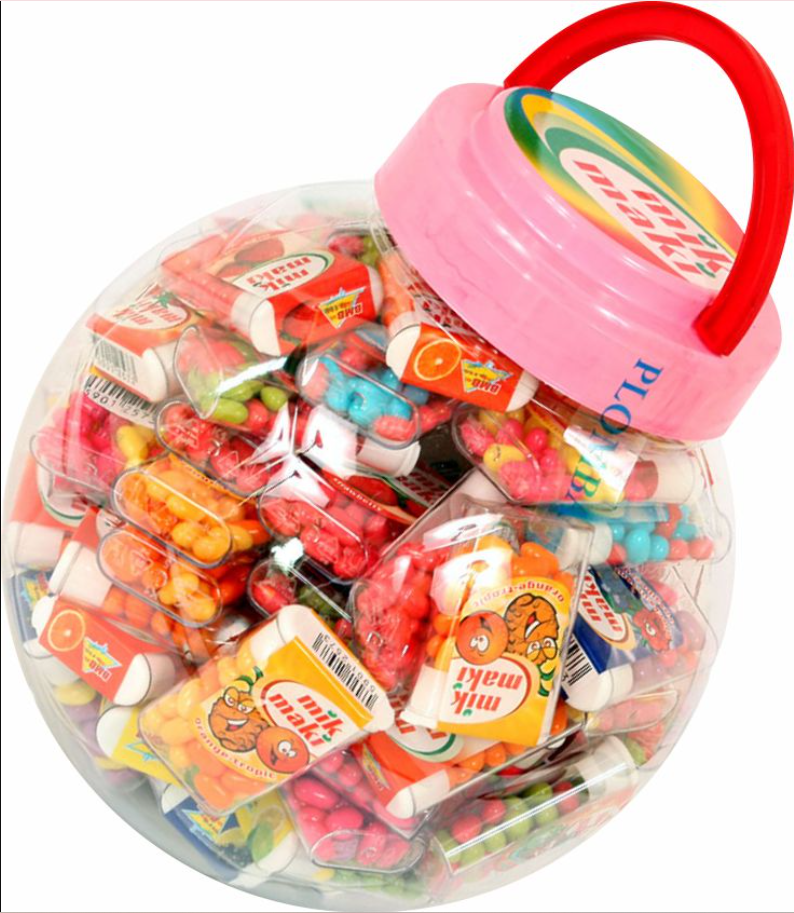 MIK MAKI dražé , mix príchutí 16g (70x4 dóza/280ks kartón)