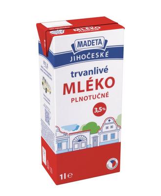 5186 Mlieko plnotučné trvanlivé 3,5% 1L UHT