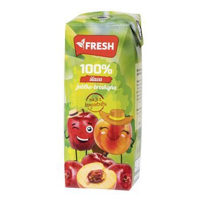 5237 Džús Jablko-Broskyňa 100% 0,25l Fresh